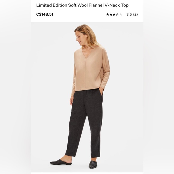 Wool Flannel V-Neck sweater. NWOT - Picture 6 of 7